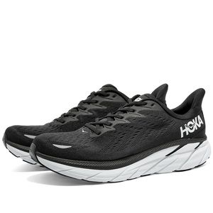 HOKA ONE Women's Clifton 8 - Black/White - size 9.5